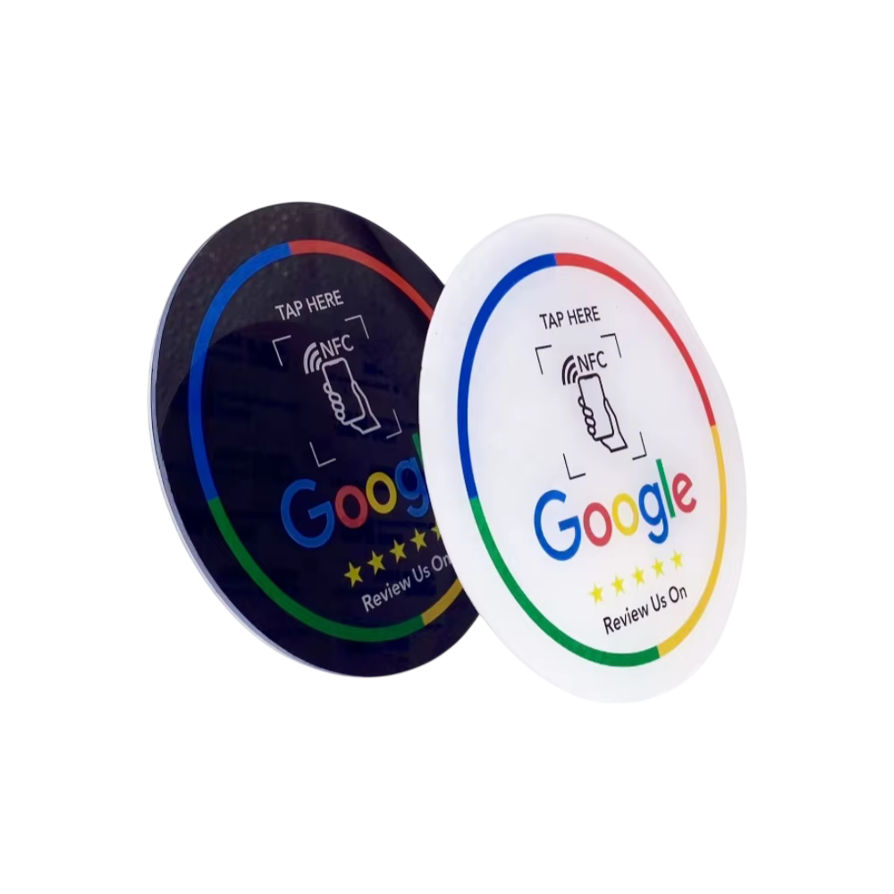 Placa NFC negra y blanca